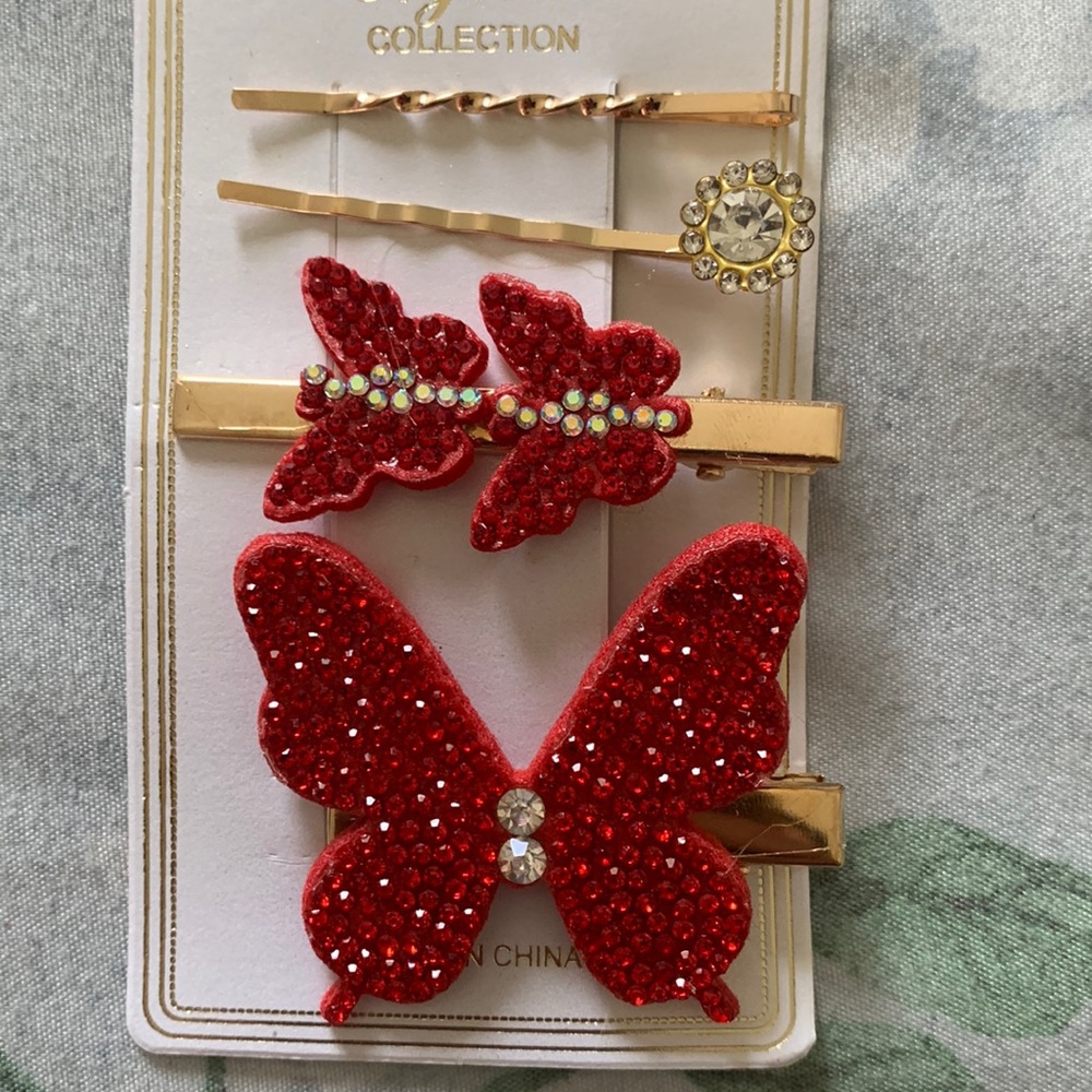 Red Butterfly Hair Accessories